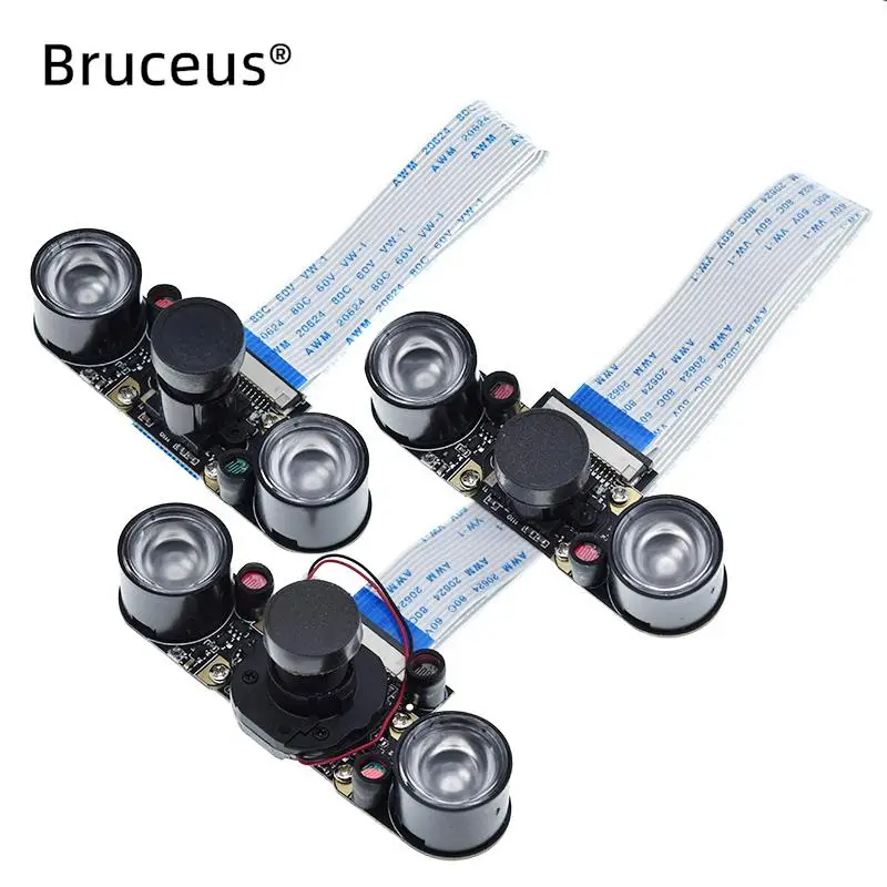 5MP OV5647 Night Vision Fisheye Camera 70/95/160 Degree Focal Adjustable For Raspberry Pi 3 4 Model B Plus