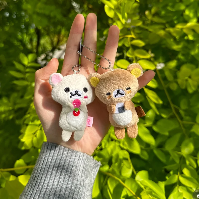 Cartoon Korilakkuma Rilakkuma Doll Cute Figure Charm Plush Key Chain Backpack Accessory Dolls Toys Vintage Daily Life Series