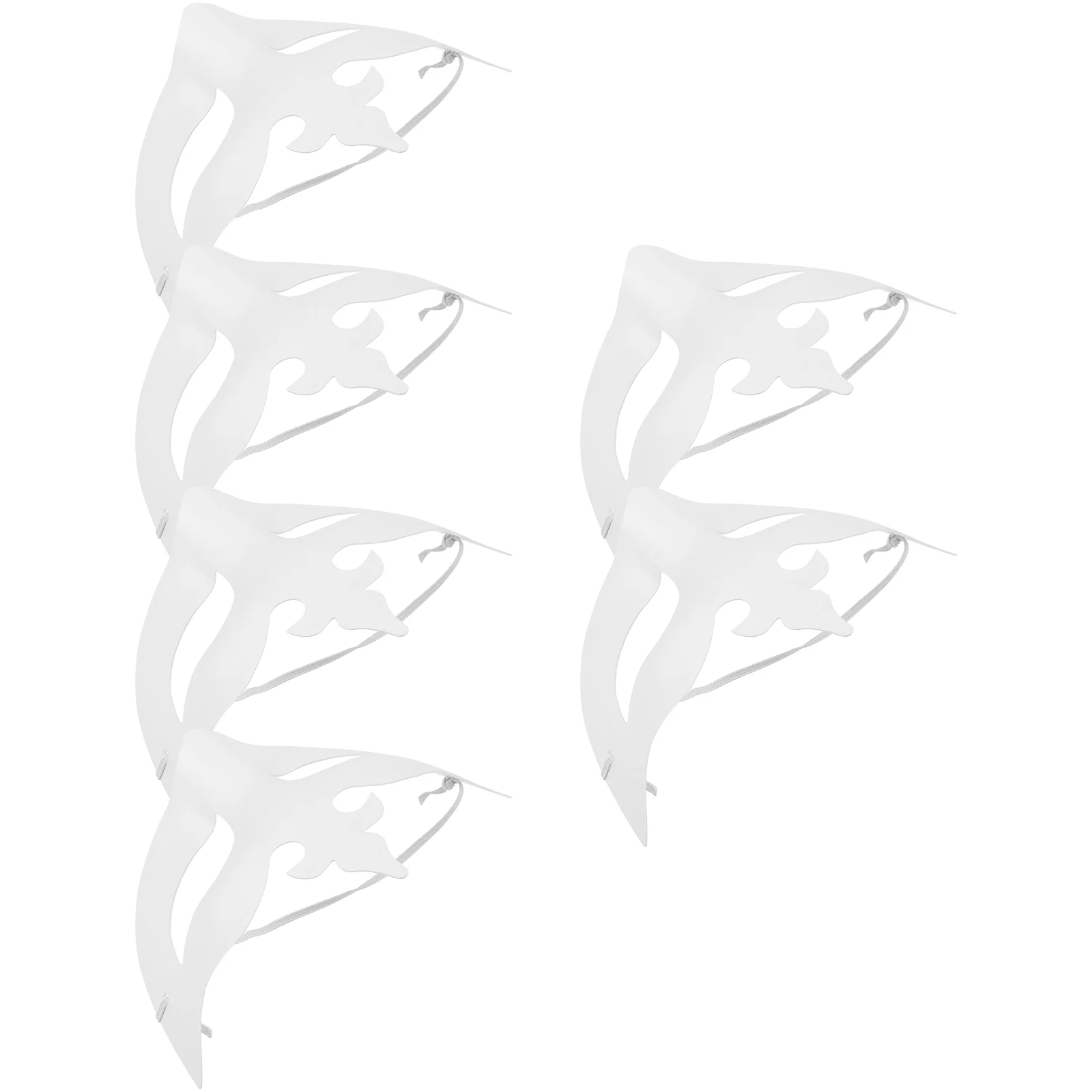 6 قطعة أقنعة ورقية بيضاء مرسومة باليد فارغة للحفلات التنكرية ملحقات تنكرية غير مطلية لتزيين الحفلات والنشاط المدرسي #2