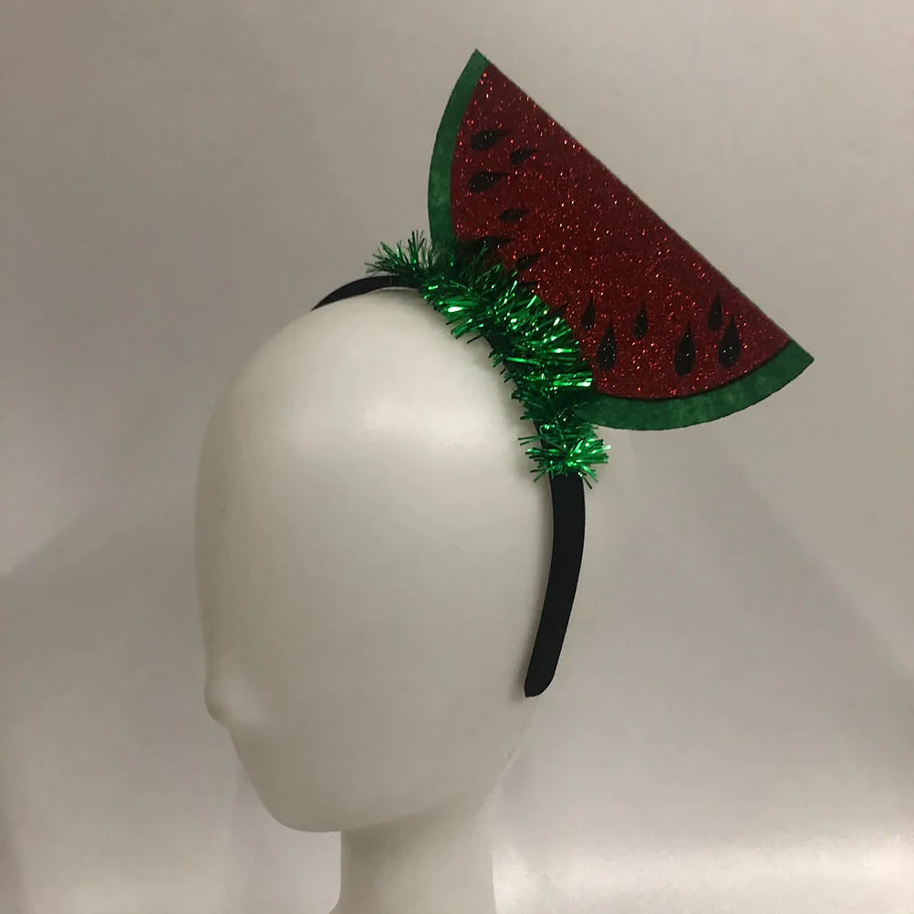 

3 Pcs Watermelon Headbands Adult Kids Party Decorations Slice Hair Hoops Headdress Accessories Cosplay Props Lightweight