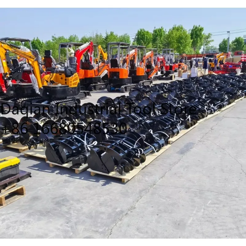 d1sMini Hydraulic Excavator Accessory Small Digger Bagger Pelle Attachments Log Splitter Quick Hitch Grapple Break Hammer Ripper