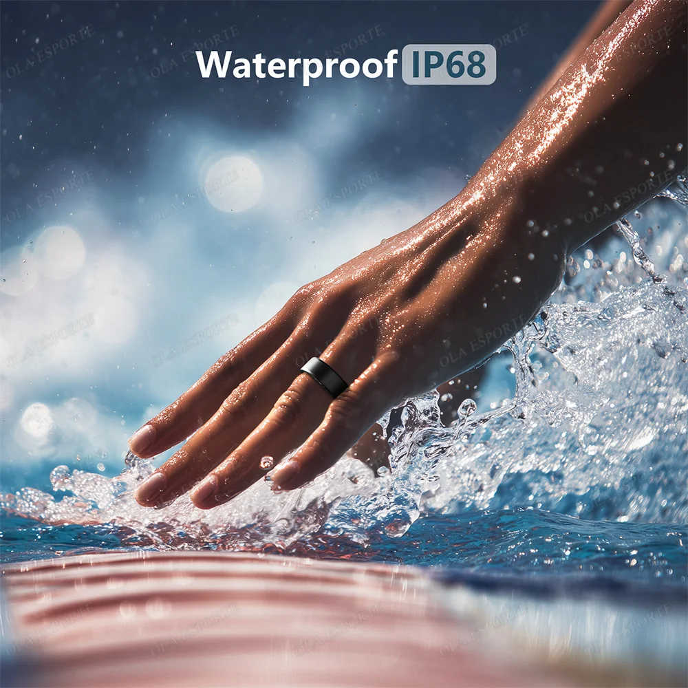 حلقة ذكية معدل ضربات القلب الأكسجين في الدم مراقبة النوم خطوة العد تتبع النشاط المشترك IP68 مقاوم للماء خواتم رياضية الرجال النساء