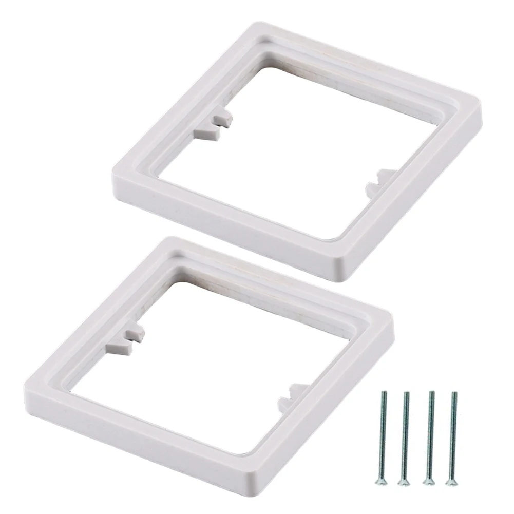 2pcs Single Socket Spacer Square Spacer 10MM Single Socket Spacer 1 Gang Frame Plate Box Square Spacer With 40mm Screws