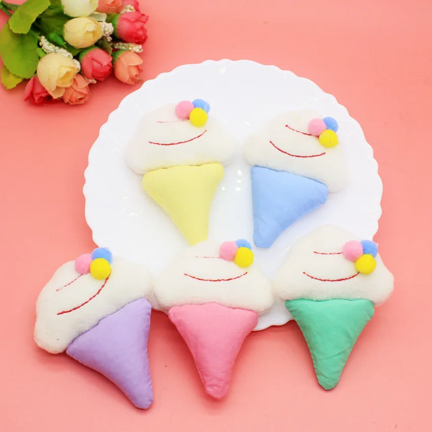 Ice Cream Popsicle Dolls Brooch for Girl, Clothes Badge Pins,  DIY Handmade Decoration Accessories, 10Pcs /Lot