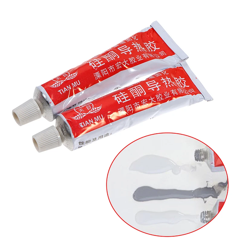 Calor Condução Silicone Graxa Cola, Borracha De Silicone, Placa Gráfica Adesiva, Caixa De Luz, LED, Dissipação De Calor, Alta Qualidade, 60g