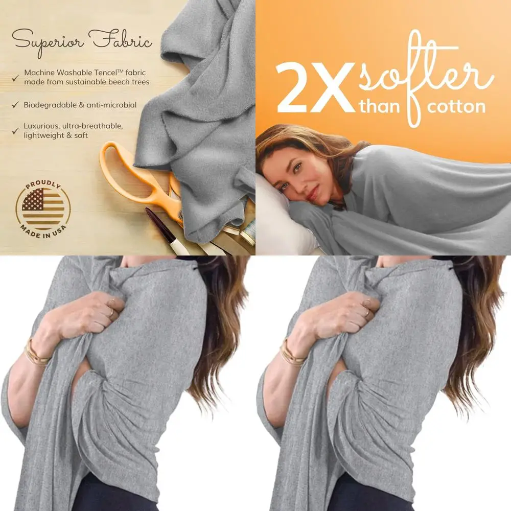 

Luxury Women's Pashmina Travel Shawl - 68x35 Lightweight Wrap, USA Made