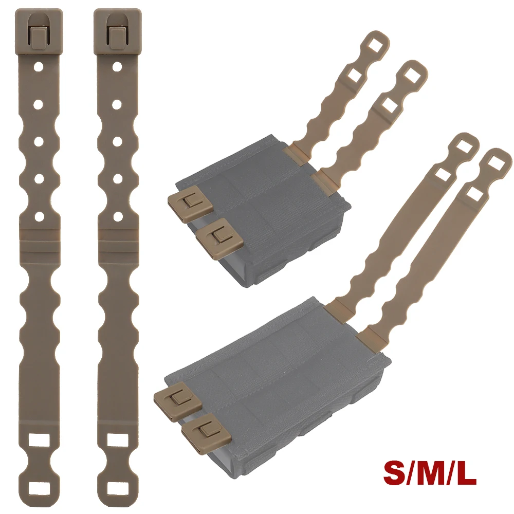 Tactical Nylon Quick Release Strip Durable Molle System Malice Clips Strap Buckle Accessory  for Mm 5.56 7.62 Magazine Pouch