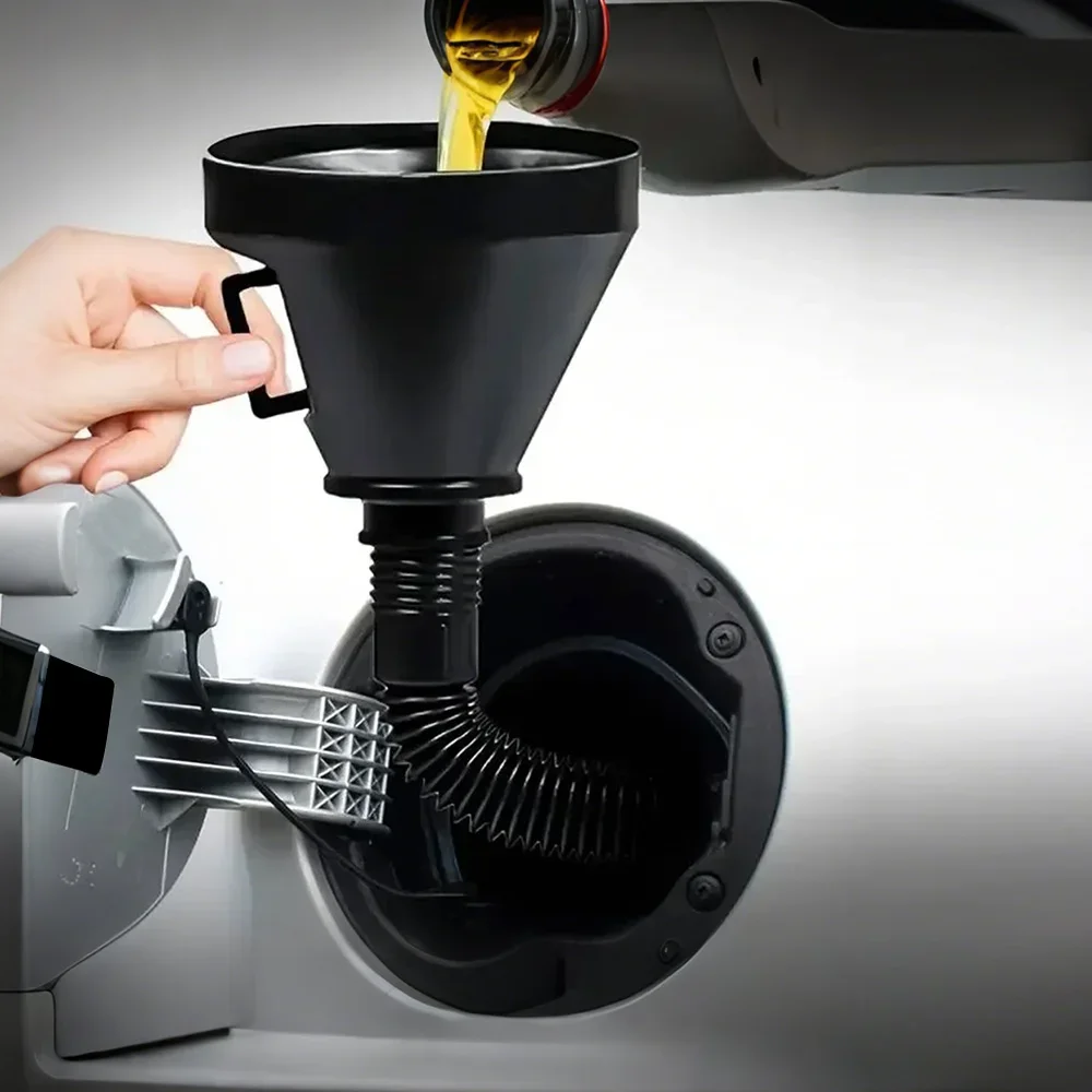 

1pc Car Gasoline Oil Funnel Scalable Long Mouth Detachable Engine Refueling Funnel With Filter Auto Motorcycle Accessories