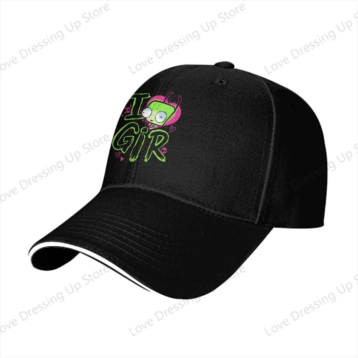 New  Men Women Baseball Caps Invader Zim Valentine's Day I Love GIR Dad's Hat Golf Hats