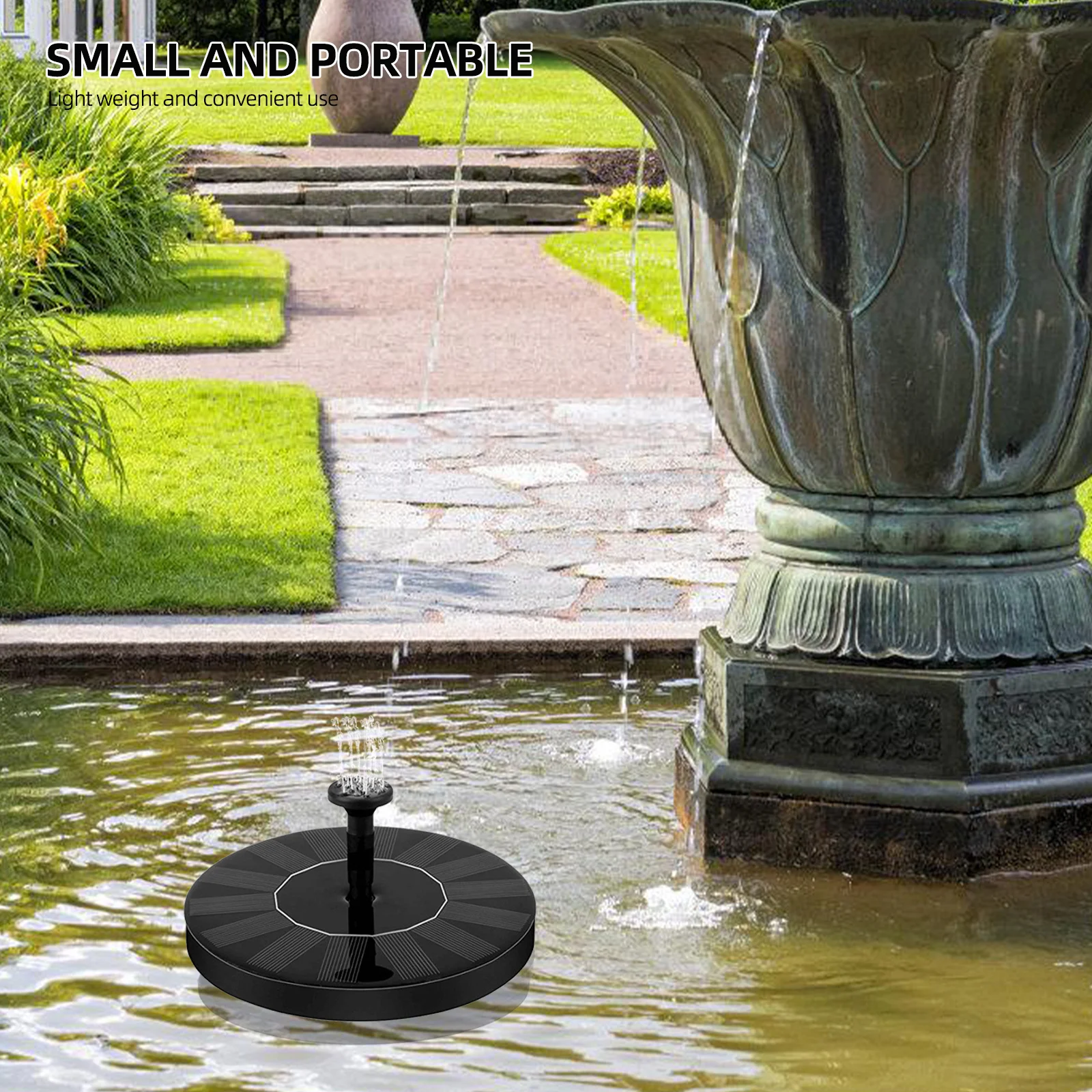 

Solar Powered Floating Fountain Pump for Outdoor Garden Pond Pool Bird Bath Water Circulation Oxygen Supply Fountain Pump