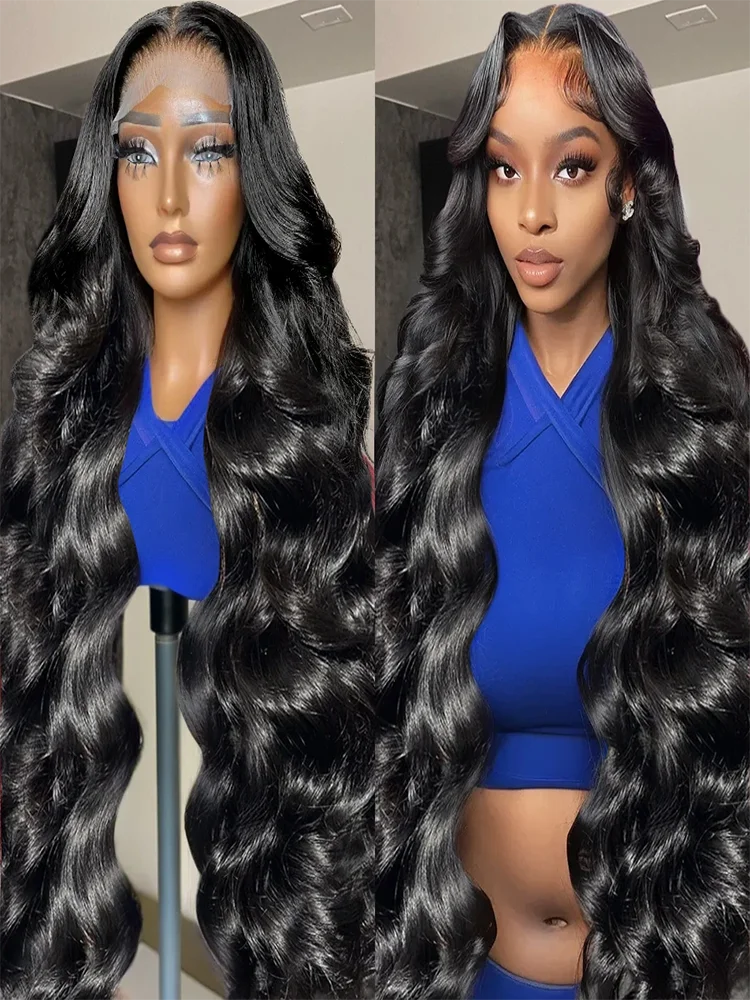 CEXXY Body Wave 360 Full HD Lace Frontal Wig 250% 30 40inches Hd Lace Wig 13x6 Human Hair PrePlucked Water Wave Wig For Women