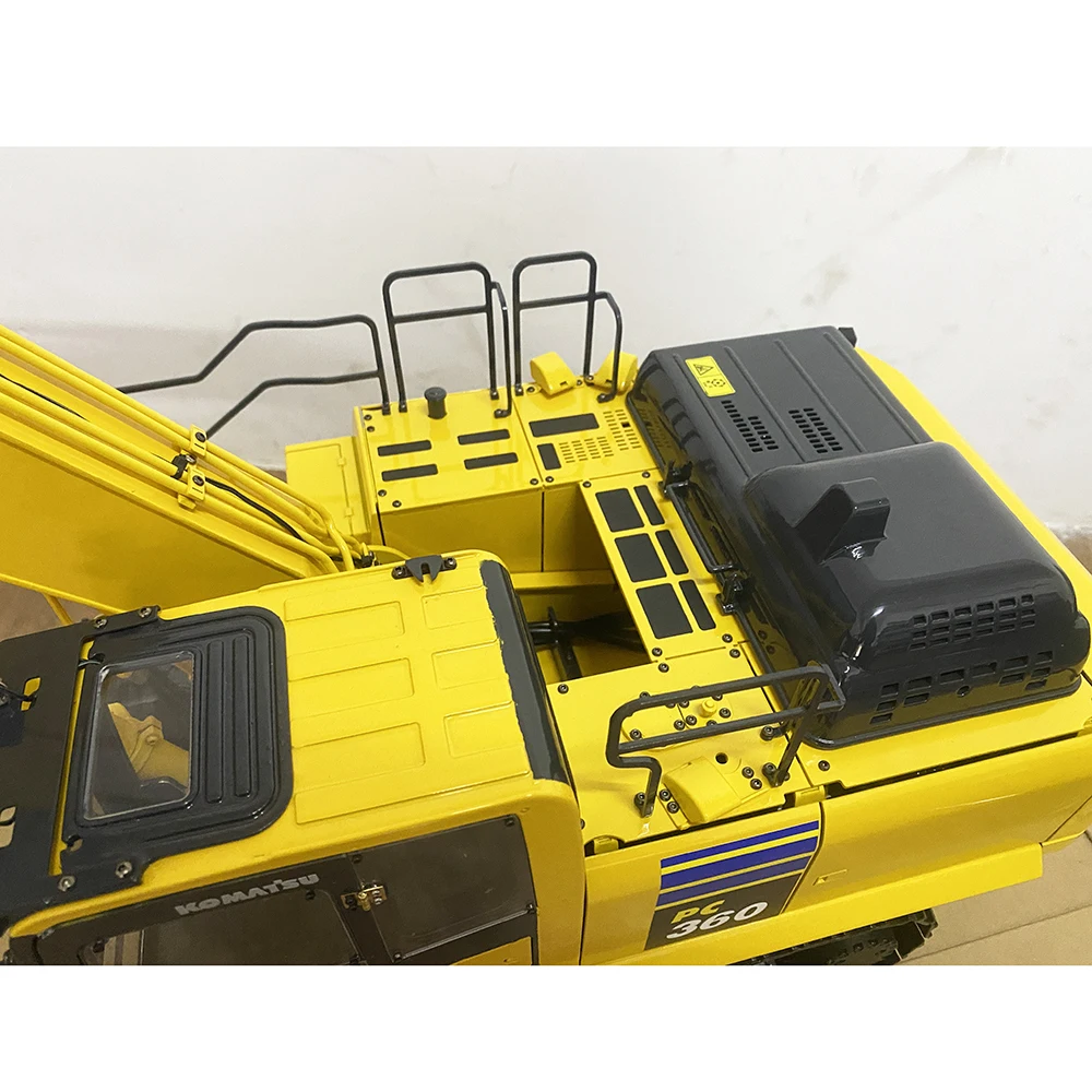 New 1/12 360 Hydraulic Excavator Model Yellow Metal Remote Control Excavator Model Toy