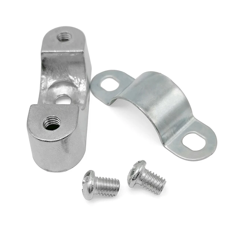 Braçadeira de tubo com parafuso da parede, Saddle Card Line, Wall Yards Away, Clip, 16mm, 20mm, 25mm, 32mm, 5pcs