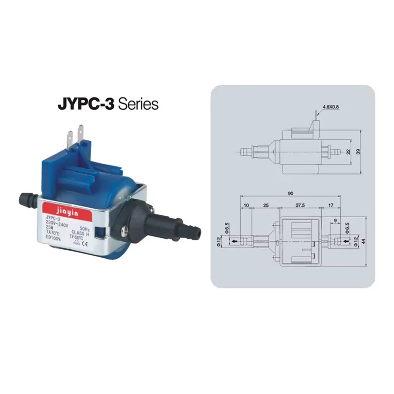 25W 220-240V JYPC-3 Mini Electromagnetic Pump Plunger Type Solenoid Pump for Steam Mop/Irons/garment steamer/coffee