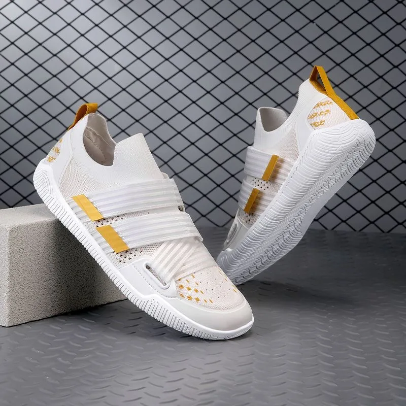 

2025 Hot Sale Men Weight Training Shoes Black White Squat Hard Pull Shoes Wide Feet Indoor Gym Shoes Man Wearable Sport Shoe