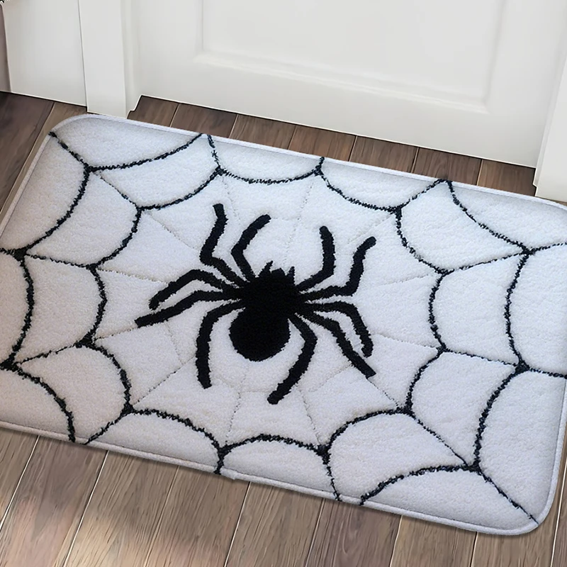Spiderweb pattern anti slip entrance door mat absorbent foot mat modern decorative mat living room small carpet machine washable