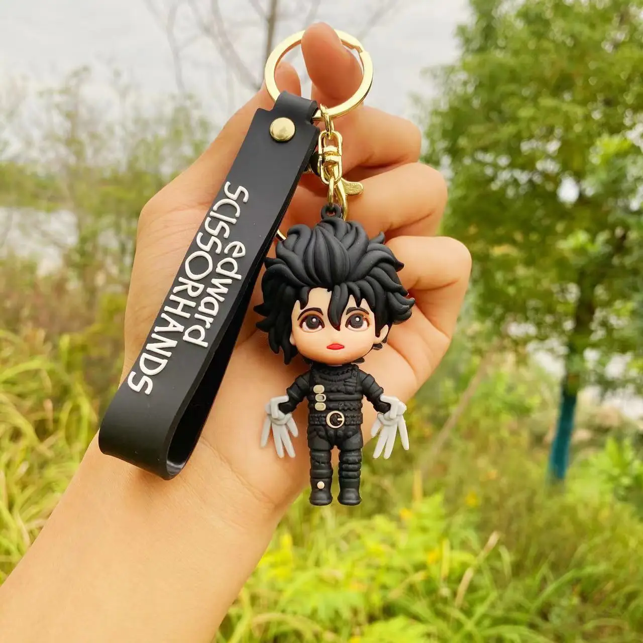 10cm cartoon EDWARD Action figure chain doll soft rubber collection Scissorhands model toy