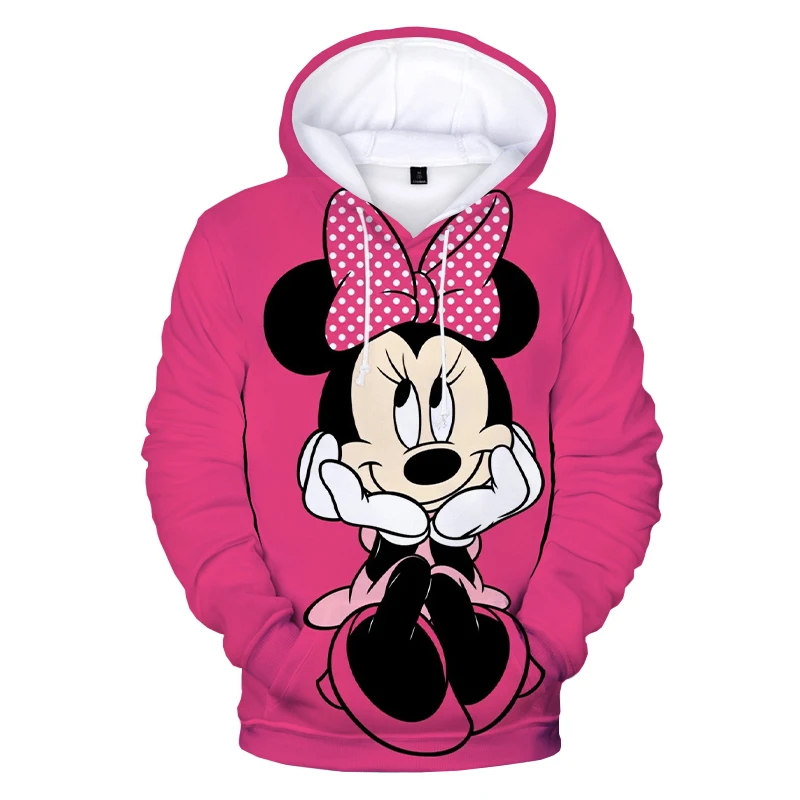 Disney MickeyMouse Pullover Hoodies Long Sleeve Sweatshirt Boys Girls Men Women Clothes Parent-child Cartoon Tops Coat Spring