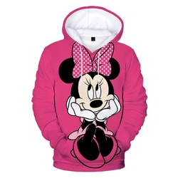 Pulôver de mickey mouse disney masculino e feminino, moletom de manga comprida, tops de desenhos animados, moletom para pais, roupas de meninos e meninas, casaco primavera