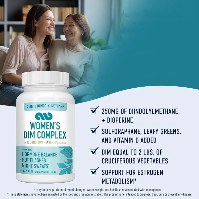 

DIM supplement complex 250mg | Menopausal relief, hot flashes and night sweats, PCOS supplement contains Donggui