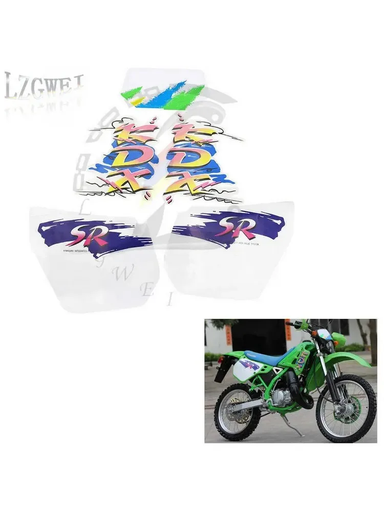 

Motorcycle Fuel Tank Sticker Decal Logo For Kawasaki KDX 125 KDX125 Off-road Vehicle Fuel Tank Sticker Full Set