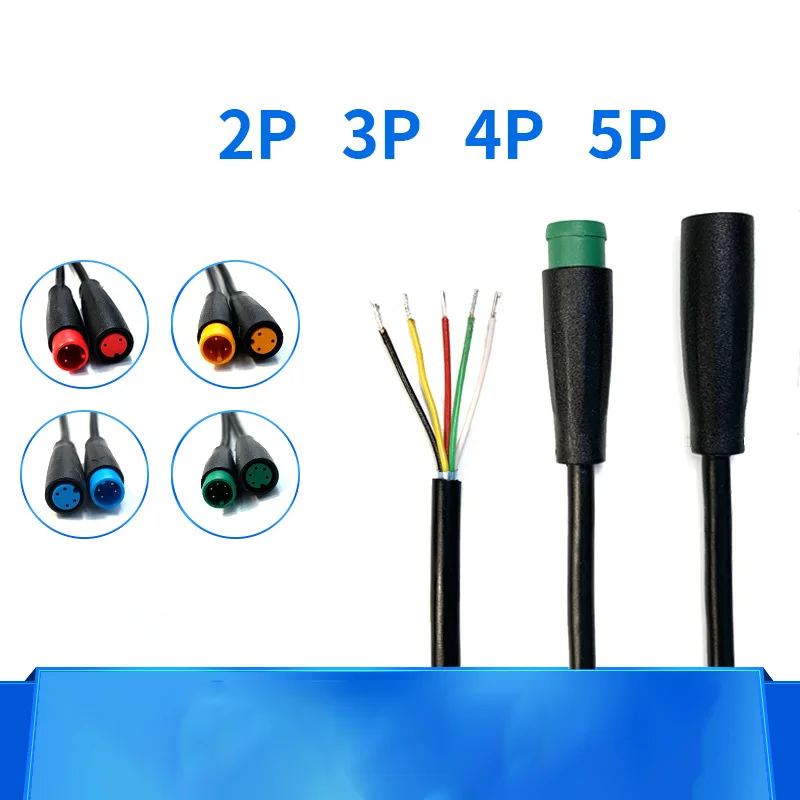 1pair Female Male Plug 2 3 4 5 6 Pin Electric Joint Plug Waterproof for Ebike Display M8 Cable Optional Connector L1