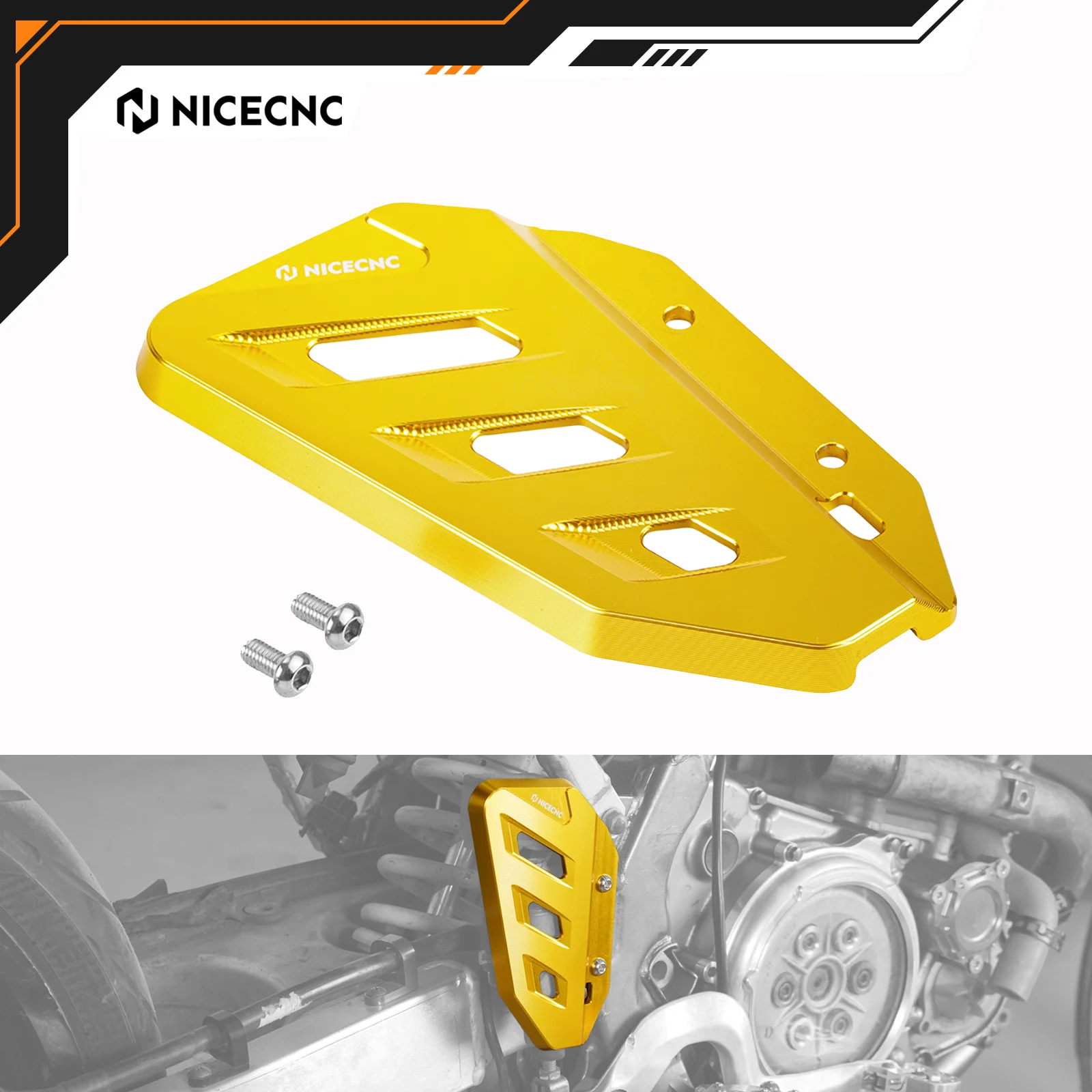 

NICECNC For Suzuki DRZ400 E S SM DRZ400SM DRZ400S DRZ400E 2000-2024 Rear Master Cylinder Guard Cover Protector 6061 Aluminium