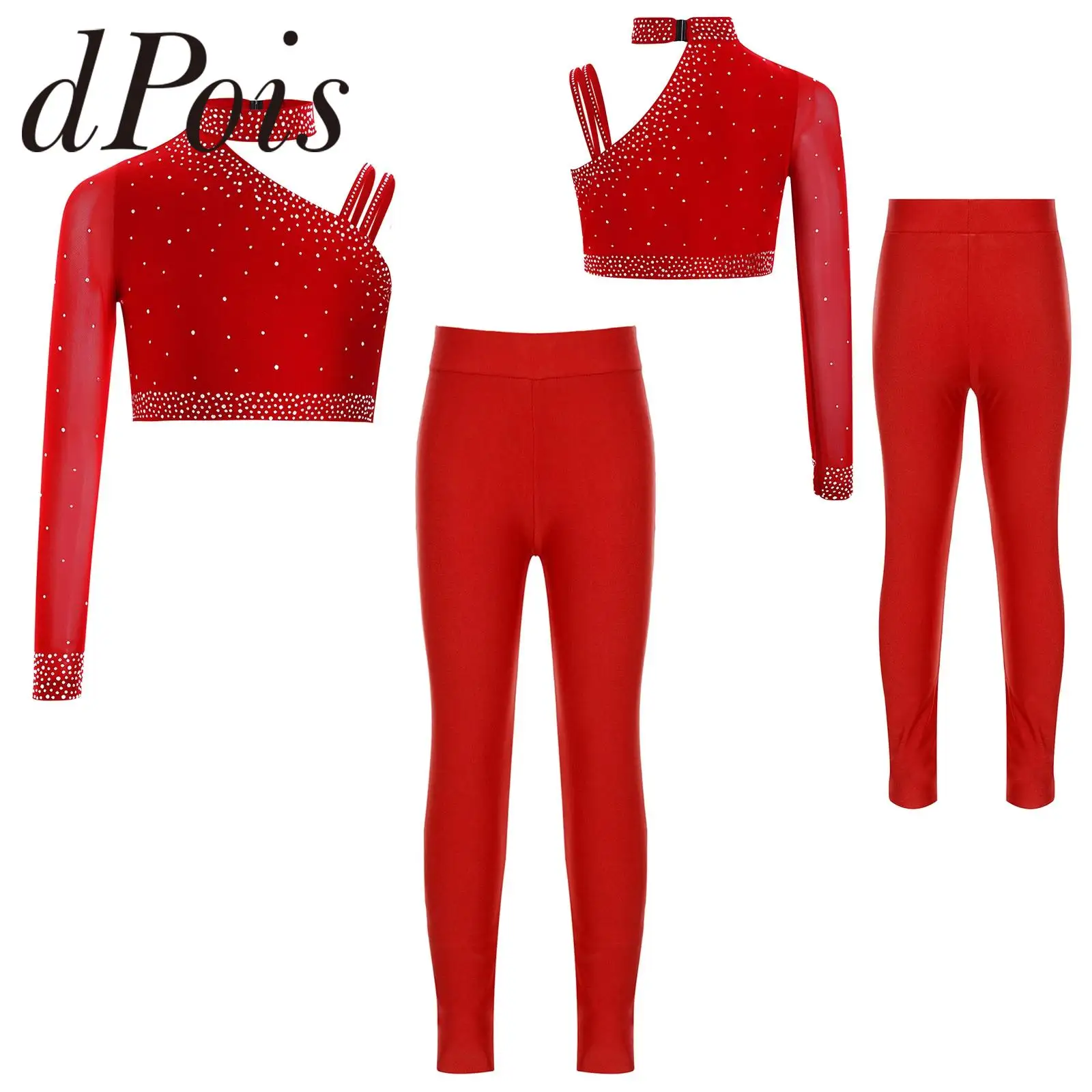 Girls Jazz Ballet Dance Costume 70s Disco Outfit Music Festival Costume Sequins Stage Dance Wear Metallic Performance Dancewar