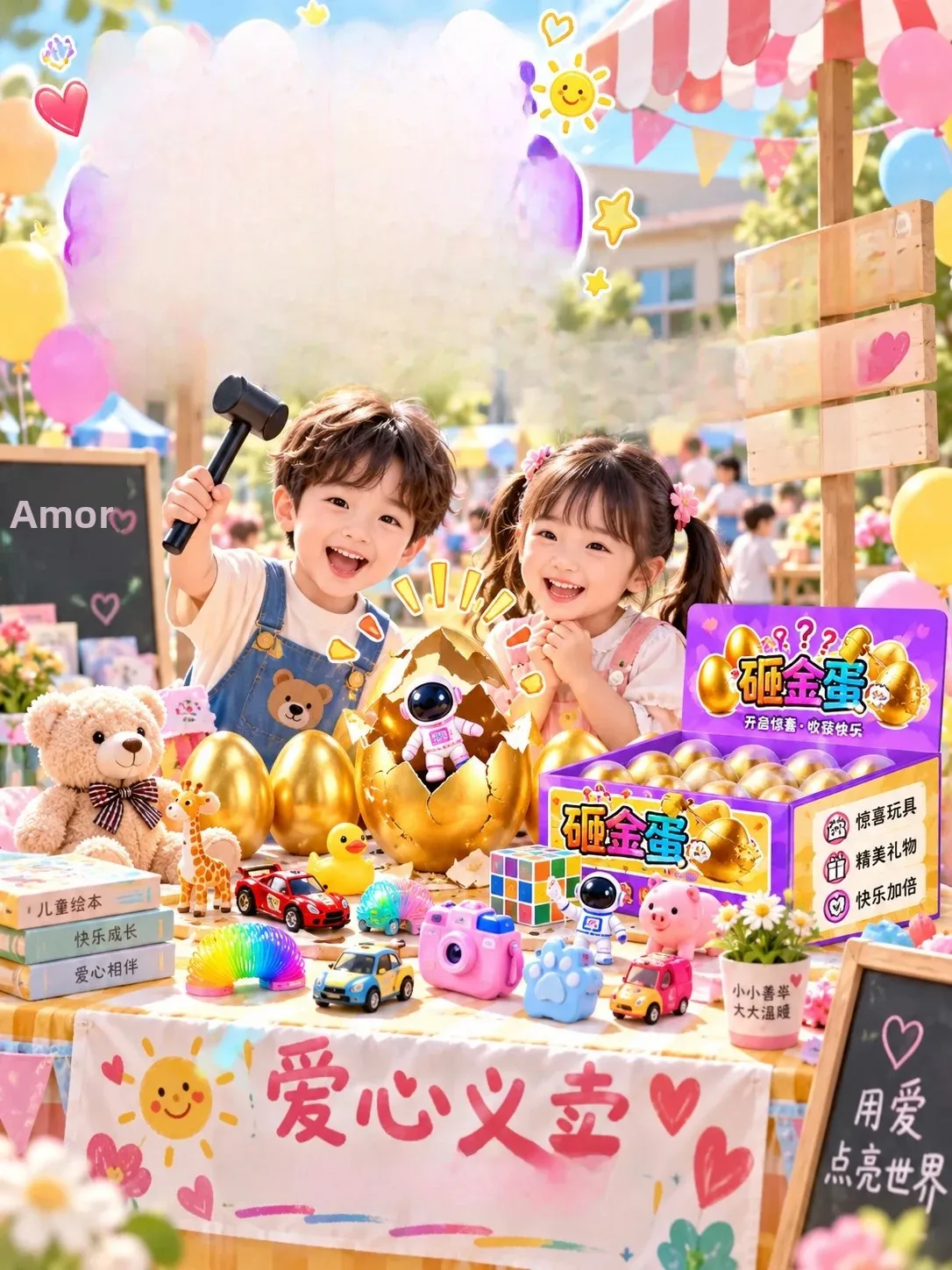 charity-sale-small-gifts-items-for-kindergarten-students-yard-sale-golden-egg-smashing-children-toys-birthday-souvenir