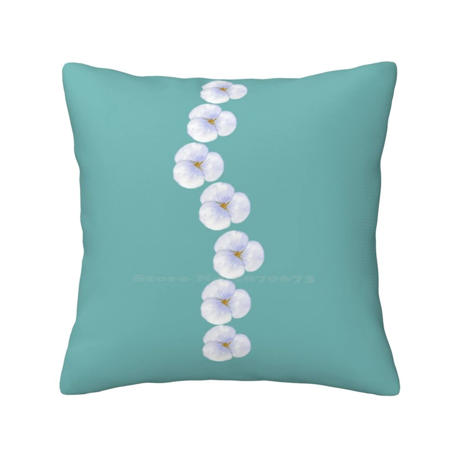 Scoliosis S-Curve White Floral Watercolor Home Sofa Car Waist Throw Pillowcase Scoliosis Life Scoliosis Strong Scoliosis Meme