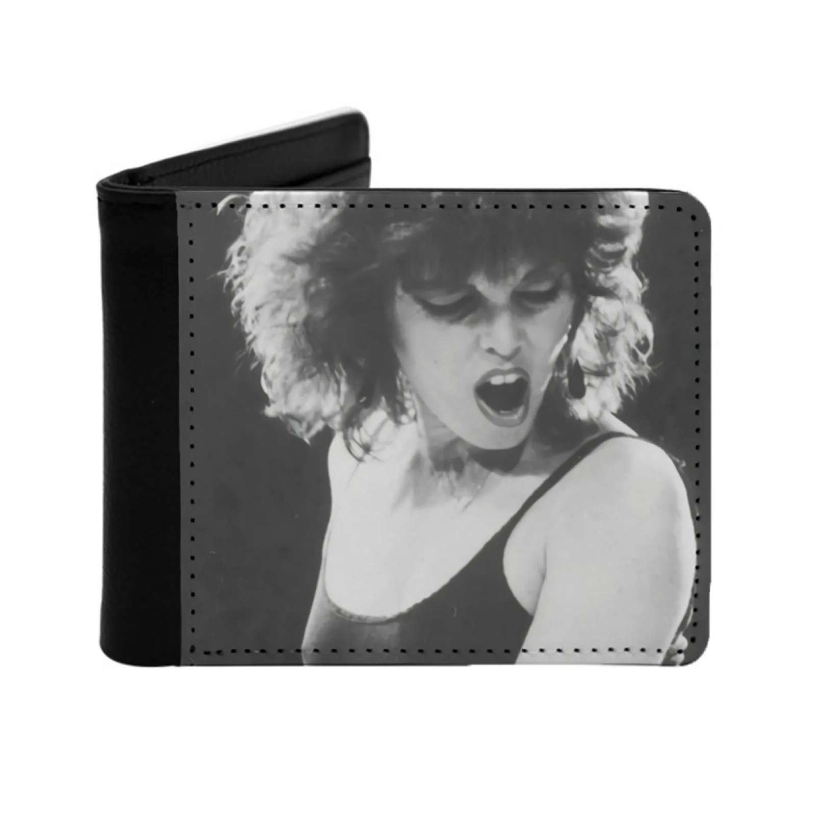 Tour de aniversario Nueva cartera para hombre Cartera corta de cuero Pu de moda Cartera para múltiples tarjetas Pat Benatar Pat Benatar Horror para mujer
