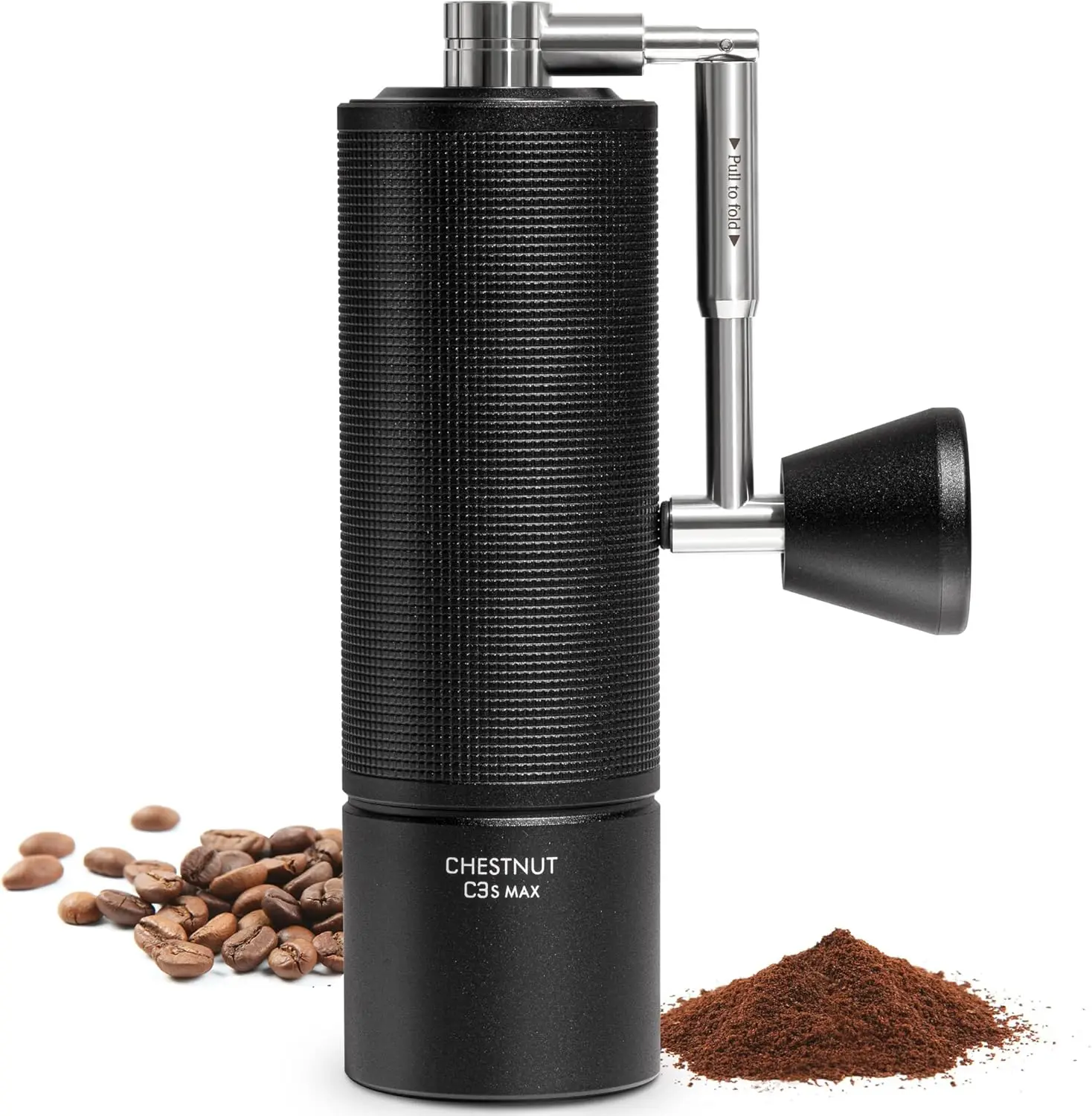 

Manual Coffee Grinder Chestnut C3S Max, Hand Coffee Grinder with Foldable Handle, Stainless Steel S2C Conical Burr Coff