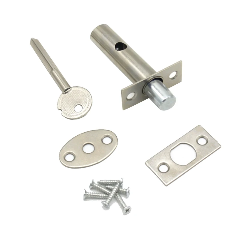 Stainless Steel Invisible Mortise Door Lock Iron Pipe Well Lock Door Escape Aisle Lock Furniture Hardware