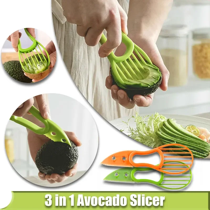 

Avocado Slicer Avocado Mango Kiwi Fruit Pulp Separator Multifunctional Fruit Pit Remover Kitchen Fruit Peeler Plastic FruitKnife