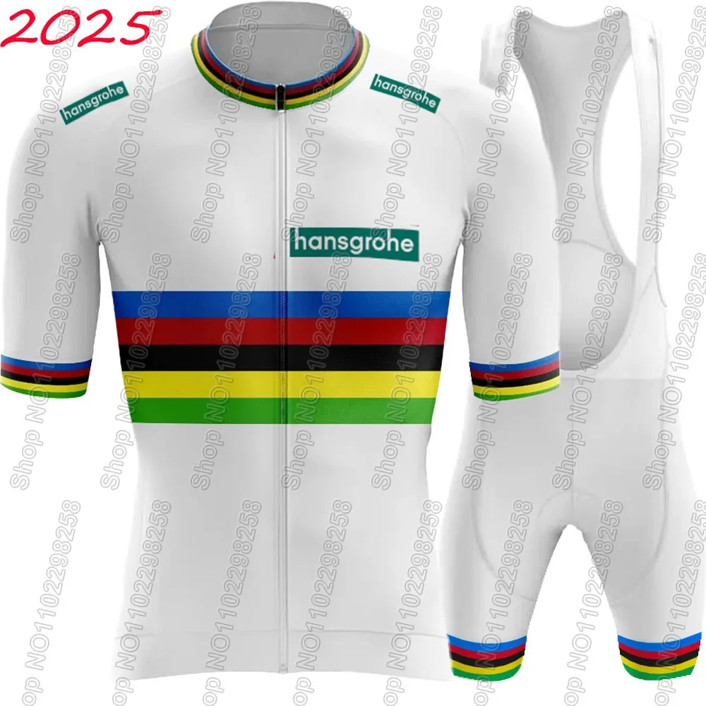 

Boraful Hansgrohe 2025 Чемпион мира по футболу для велоспорта, комплект мужской велосипедной одежды, рубашки для шоссейного велосипеда, костюм, велосипедные нагрудники, шорты MTB
