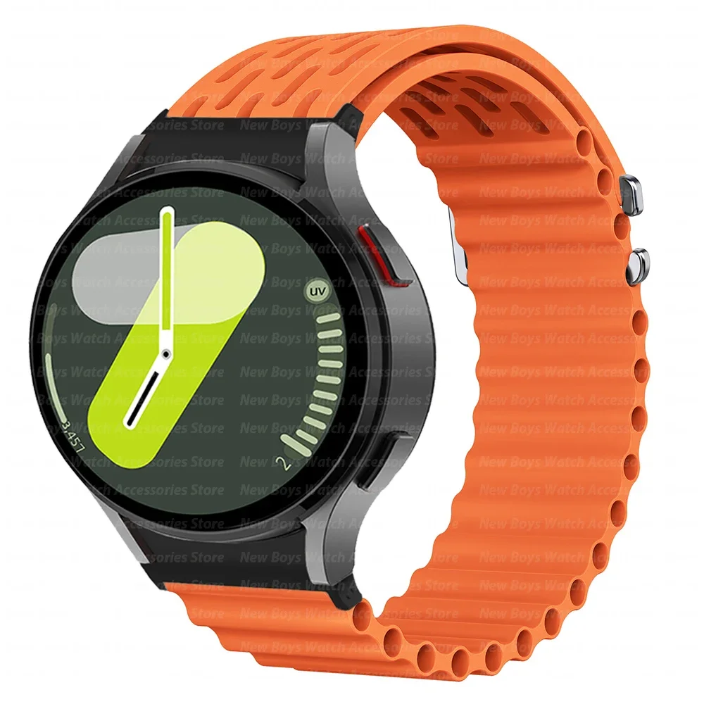سوار من السيليكون لسامسونج جالاكسي 4/5/، 44 ، 40 ، سوار رياضي قابل للتنفس لمجرة 6 كلاسيكية ، 47: 43