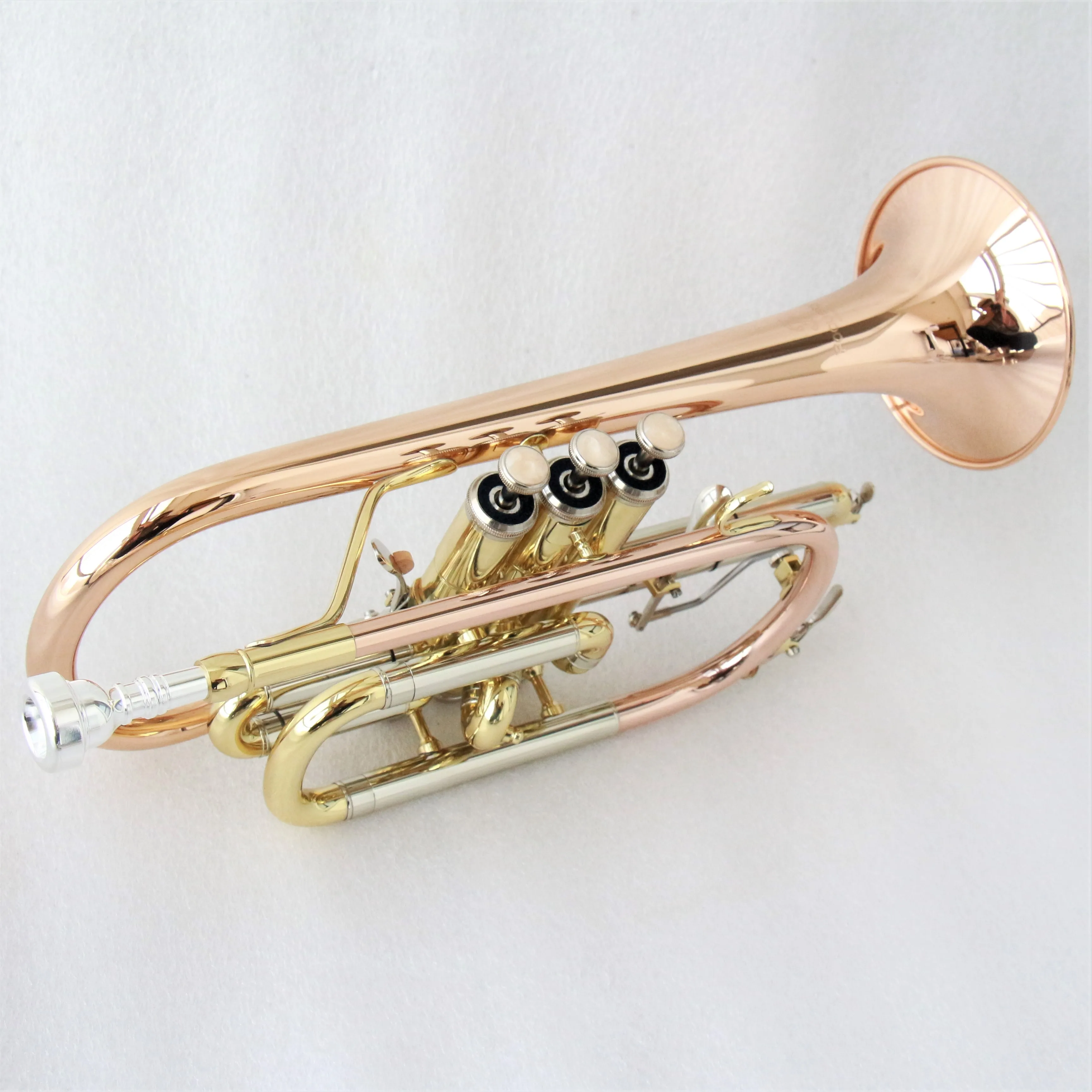 Professional B-Flat Cornet With Trigger High End Brass Body Wind Instrument For And Practice With Case