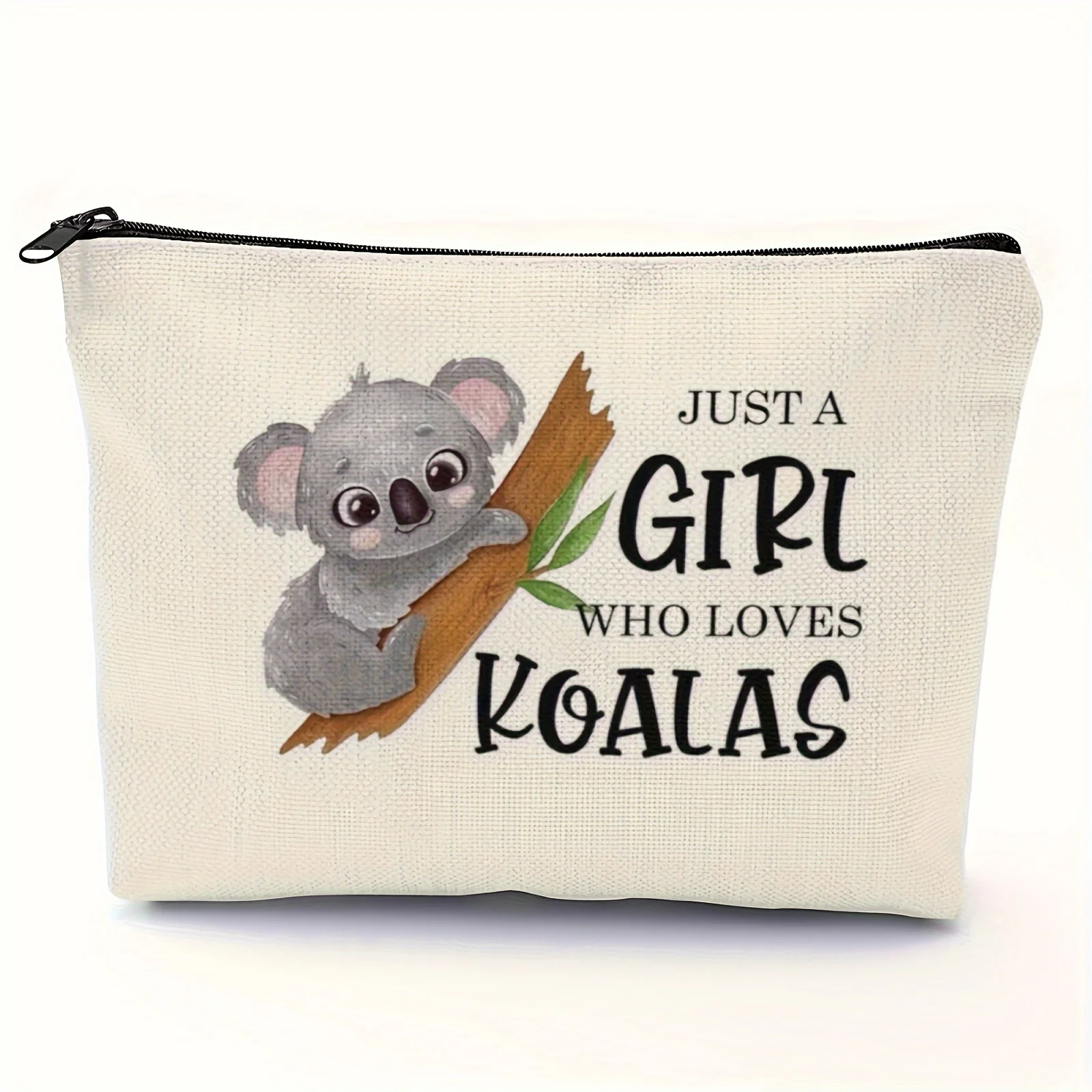 

A Cute Koala Print Makeup Bag - Women's Cute Multi-Functional Zipper Bag, Jewelry Storage Bag