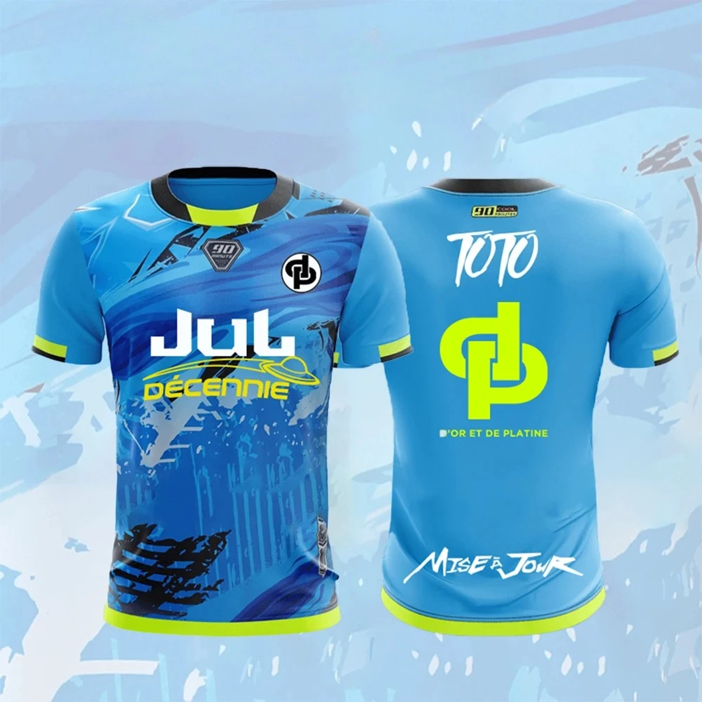 Nieuw Maillot JUL T-shirt Zomer Jeugd Ademend en sneldrogend Trainingsvoetbalshirts Unisex sporttruien