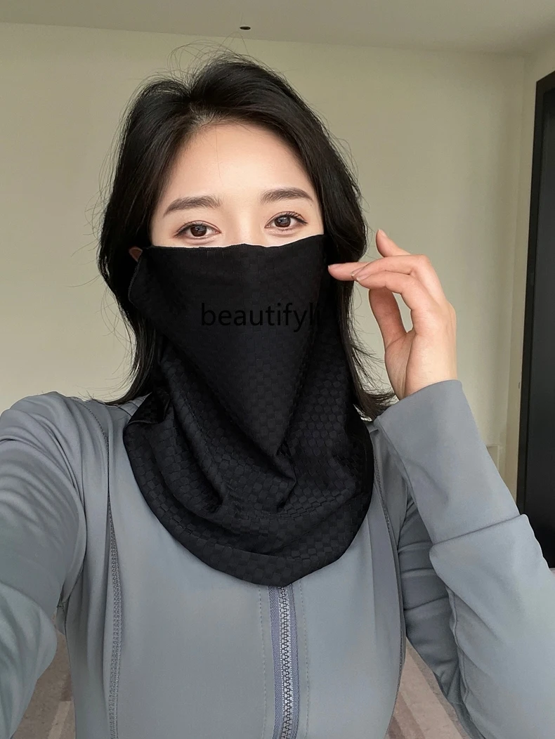 

Sunscreen Sunshade Face Mask Bandana Neck Mask Cycling Face Towel Ice Silk Neck Protection Scarf