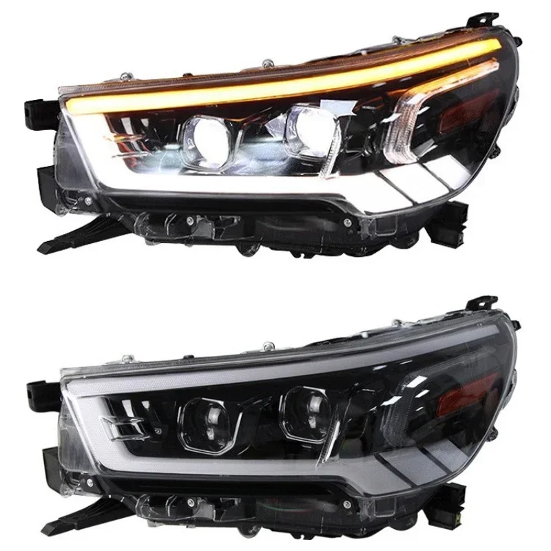 Car Light Headlights Plug And Play Head Lamp Front Lamp LED HeadLamps For Toyota HILUX REVO 2021 2022 2023 2024 Auto Accessories