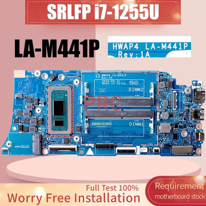 

LA-M441P Notebook Mainboard SRLFP i7-1255U Laptop Motherboard Tested Work