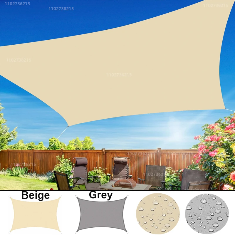 

300D Awning Outdoor Waterproof Shade Sail Shade Garden Beach Camping Terrace Pool Tent Awning