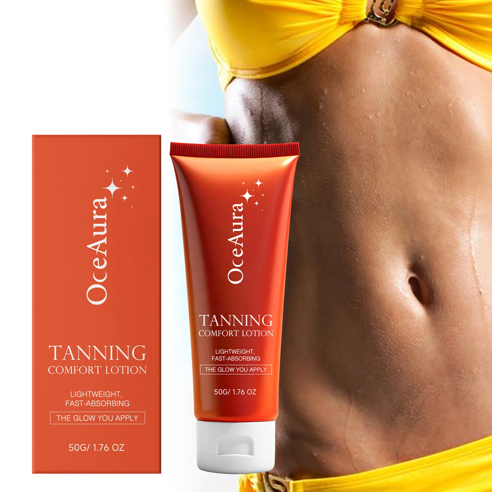 Crema Autobronceadora para Piel de Verano, Bronceado Natural, Acelerador de Bronceado Corporal, Hidratante de Larga Duración, Crema Intensiva para Bronceado al Aire Libre