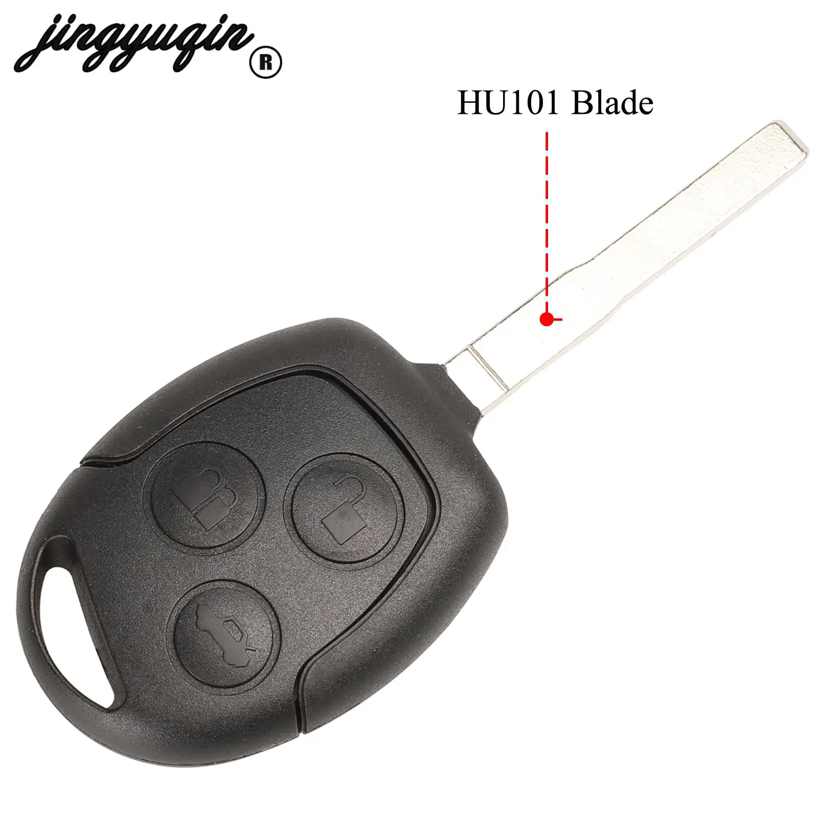 jingyuqin 3 Buttons Remote Key 315/433Mhz For Ford Focus Fiesta Fusion C-Max For Mondeo Galaxy C-Max S-Max With ID60 4D63 Chip