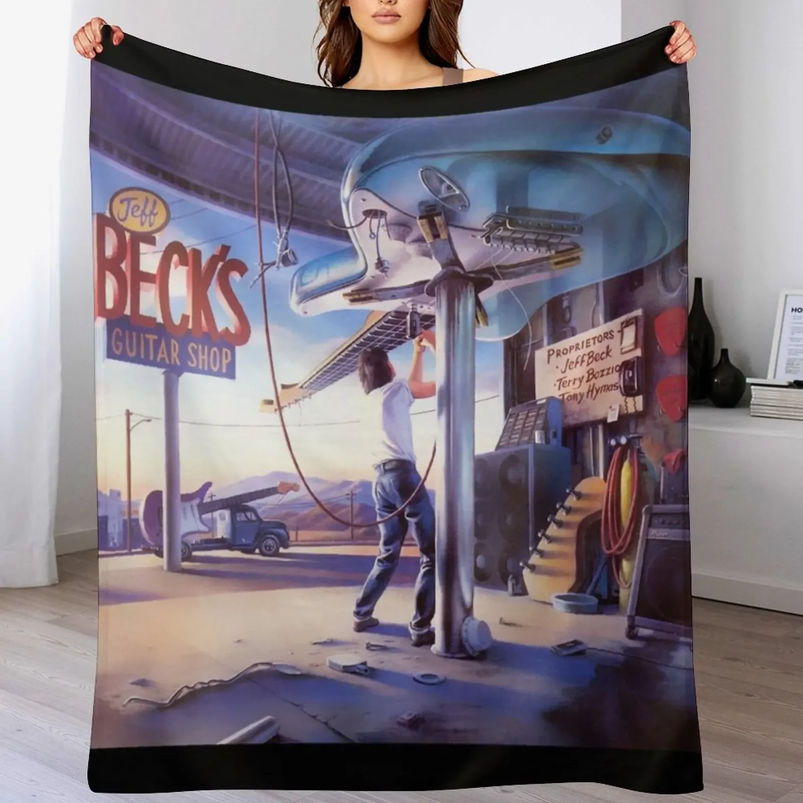 

Jeff beck Jeff becks guitar shop Throw Blanket Flannel Fabric Thermal blankets and throws bed plaid Blankets