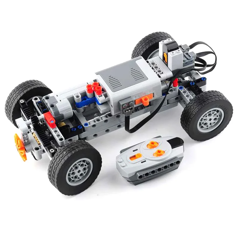Four-wheel Drive Remote Control Car Motor Power 4WD RC Car Kit 32019 86652 Wheel Building Blocks Compatible with Legoeds RC Car