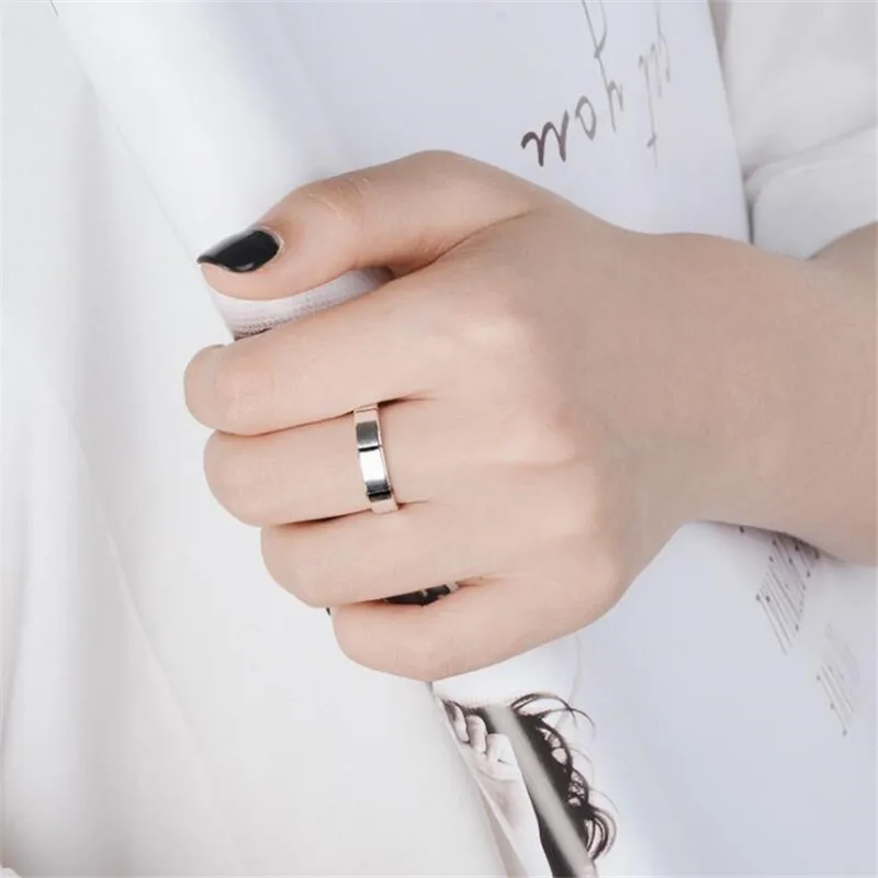 جديد بسيط موضة ريترو هندسية شخصية الخيزران 925 فضة مجوهرات نبات حلو رائعة افتتاح خواتم R264