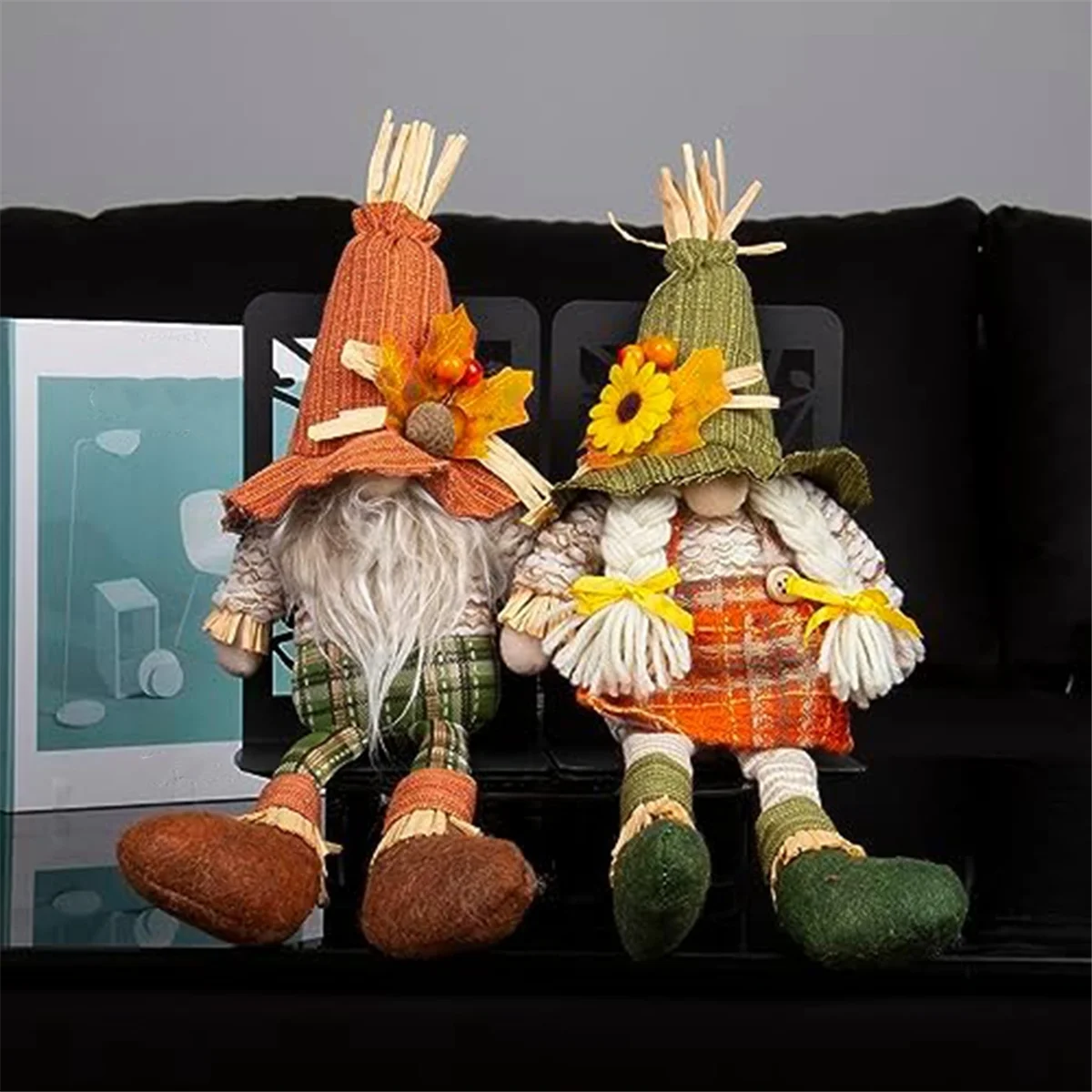 Fall Decor Gnomes Plush Fall Decorations for Home 2PCS Halloween Decorations for Farmhouse Autumn Pumpkin Decor