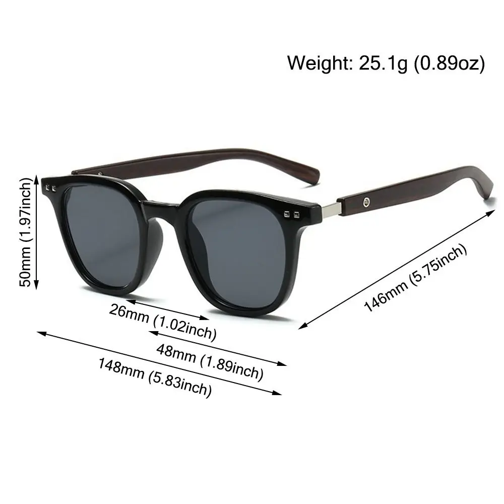 Modne okulary przeciwsłoneczne Retro z drewna dla kobiet i mężczyzn nowy kwadratowa ramka okulary przeciwsłoneczne ochrona przed promieniowaniem UV okulary rowerowe zewnątrz ulicy — zdjęcie 7